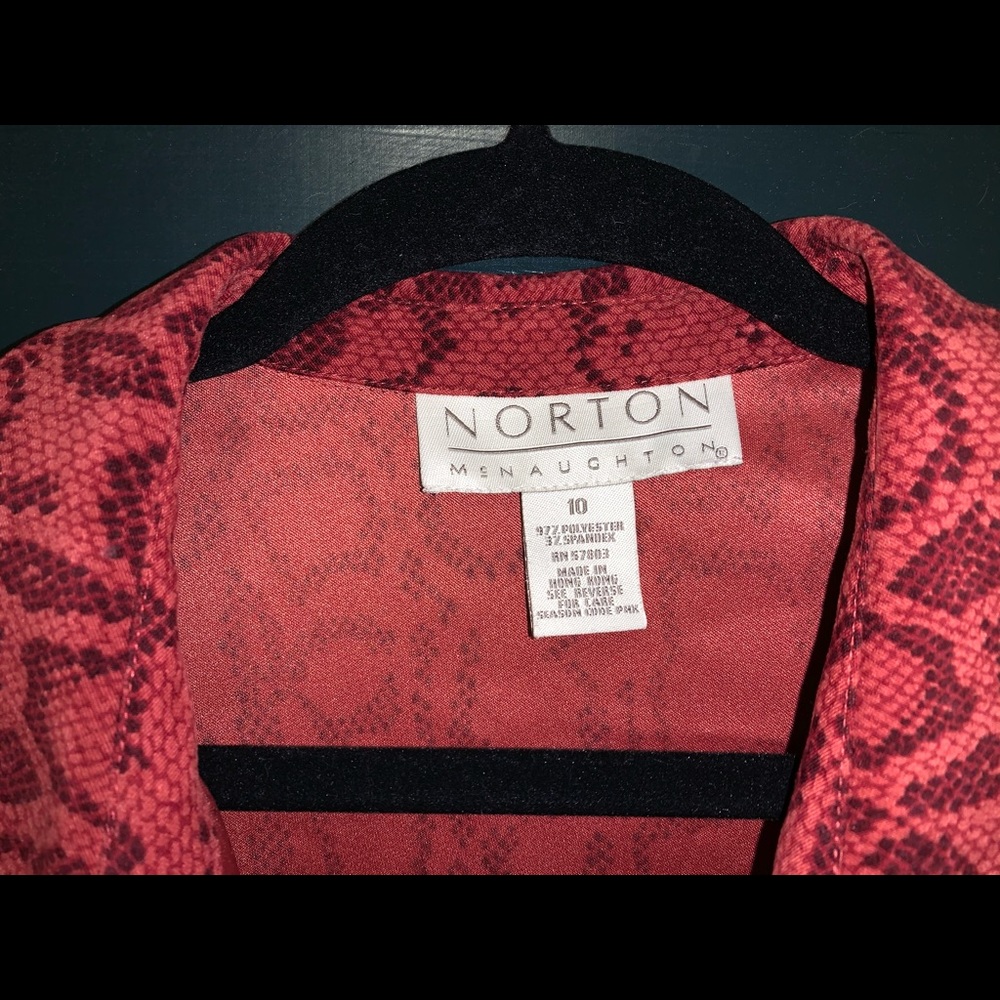 Red snake skin print Norton relaxed blazer